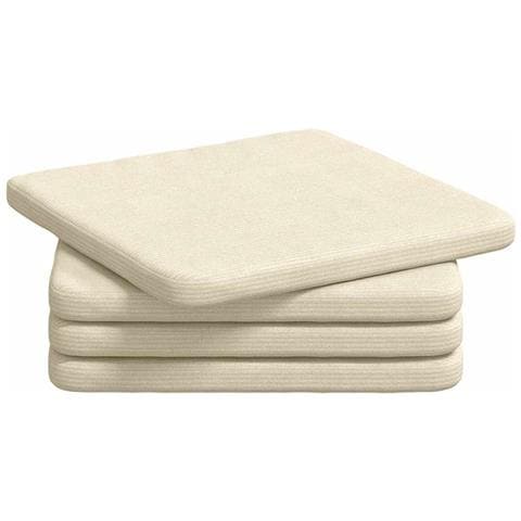 Cuscini per Seduta 4 pcs Crema 40 x 40 x 3 cm Tessuto in Cords - Foto 1