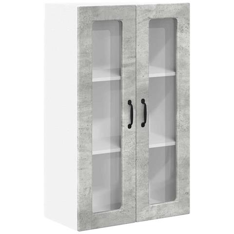 Pensile cucina con lo scaffale Grigio cemento 60 x 31 x 100 cm - Foto 1