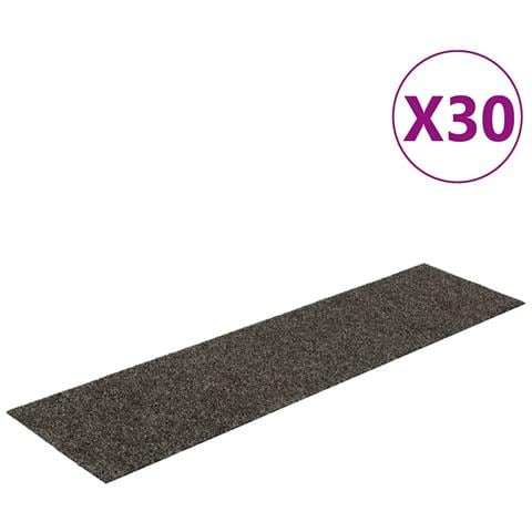 Tappetini per scale autoadesivi 30 pz 76x20 cm antracite rettangolari - Foto 1