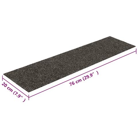 Tappetini per scale autoadesivi 30 pz 76x20 cm antracite rettangolari - Foto 8