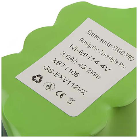 Batteria Per Aspirapolvere Euro Pro Navigator Freestyle Pro Ni-mh 3000mah 43,2 Wh - Foto 2