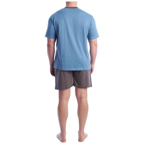 Pigiama Estivo Da Uomo In Cotone A Maniche Corte Kl30000 - Foto 6