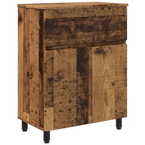 Mobiletto da bagno Legno antico 60 x 35 x 80 cm - Foto 1