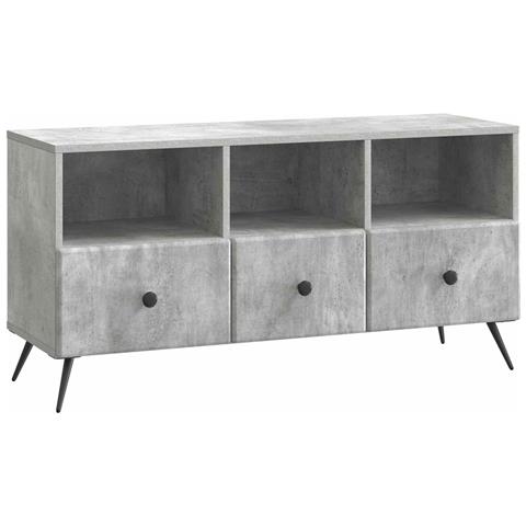 Mobile TV con cassetto Grigio Cemento 102 x 34,5 x 50 cm - Foto 1