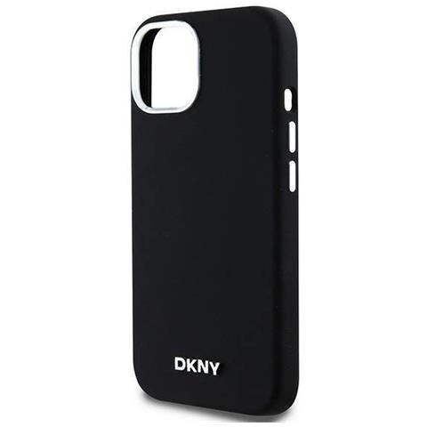 Dkny Custodia In Silicone Liquido Con Logo Metallico ""magsafe"" Per Iphone 15 Plus / 14 Plus - Nera - Foto 1