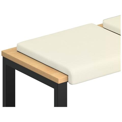 Cuscino per panchina 2 pz corduroy Crema Profondità 35 cm - Foto 1