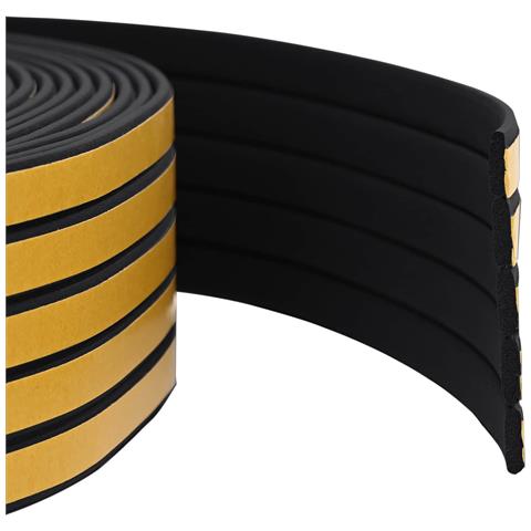 Nastro adesivo per finestre Nero 9 x 3 mm 12 m Schiuma EPDM - Foto 1