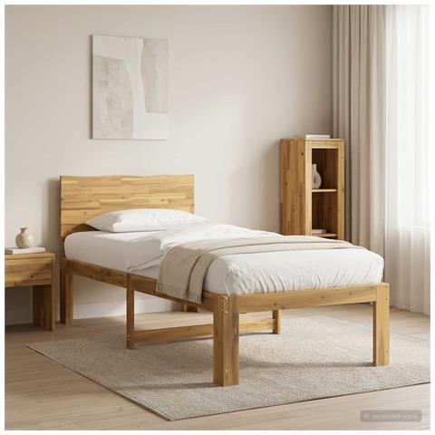 Letto Singolo con Testiera ROSTOCK Bianco 90 x 190 cm - Foto 2