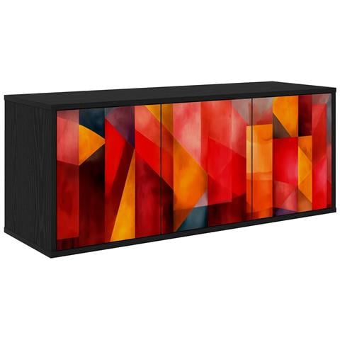 Mobile TV da Parete HEESCH 102 x 33 x 40 cm Rovere Nero - Foto 1
