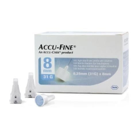 Ago per Penna da Insulina Accu-Fine Pen Needle Accu-Chek Gauge 31 X 8MM 100 Pezzi - Foto 1