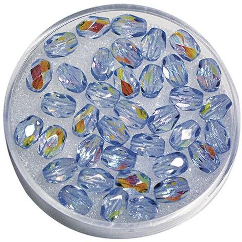 50 Pezzi - Perla In Vetro Forma Oliva Sfaccettata 6x4mm - Colore Viola - Foto 1