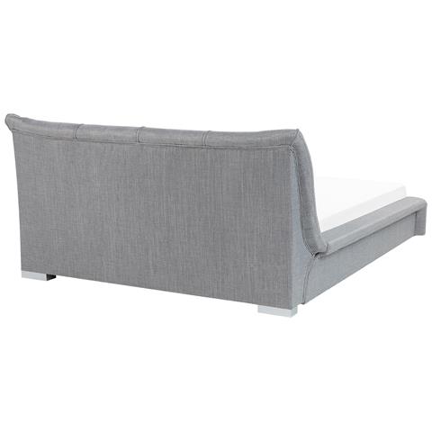 Letto Matrimoniale Moderno In Tessuto Grigio 160x200cm Nantes - Foto 27