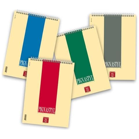 Blocchi Spiralati Pigna Styl 02156281r - Formato A4 - Rigatura 1r - Colori Ass. - Confezione 10 Pz - Foto 1