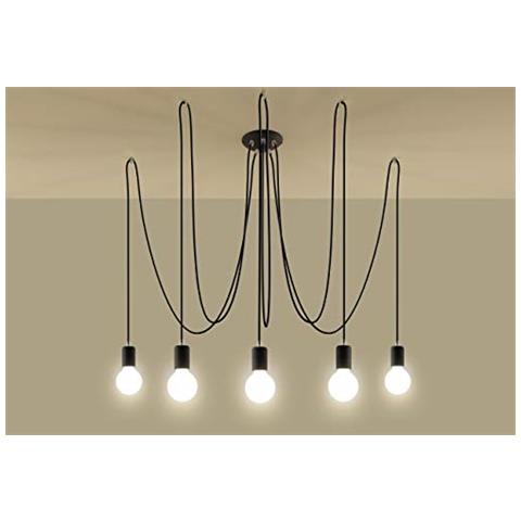 Lampadario In Acciaio, 600 X Max. 300 Mm, Colore: Nero - Foto 2