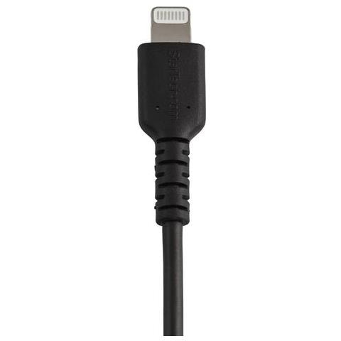 Cavo da USB-A a Lightning da 15cm nero - Robusto e resistente cavo di alimentazione /sincronizzazione in fibra aramidica da USB tipo A da Lightning - Certificato Apple Mfi per iPad /iPhone 12 - Foto 2