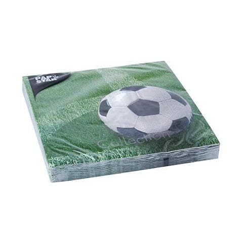 Football Carta Velina Nero, Verde, Bianco 20pezzo (i) Tovagliolo Di Carta - Foto 3