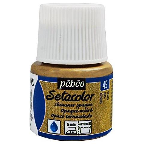 Setacolor Opaco Vernice Del Tessuto 45 Millilitri Bottiglia Luccichio Doro Luccichio Doro - Foto 1