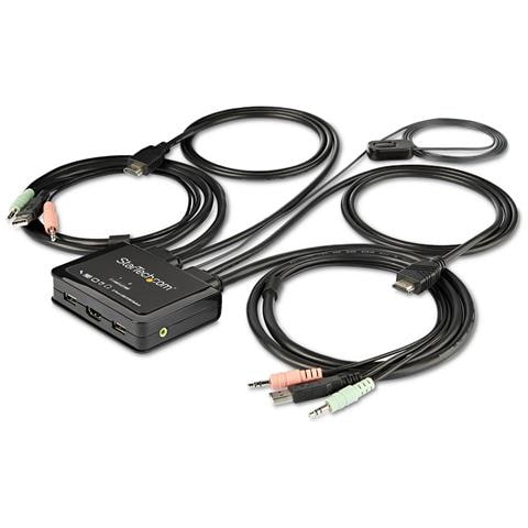 Switch Kvm Hdmi A 2 Porte 4k 60hz - Switch Kvm Compatto A Doppia Porta Uhd/ultra Hd Usb Con Cavi Da 4 P Sv211hdua4k - Foto 14