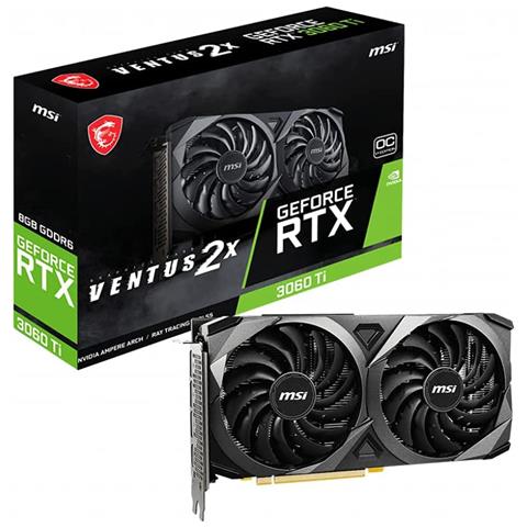 GeForce RTX 3060 Ti 8 GB GDDR6 Pci-E 3x DisplayPort / 1x HDMI Ventus 2X OCV1 LHR - Foto 1