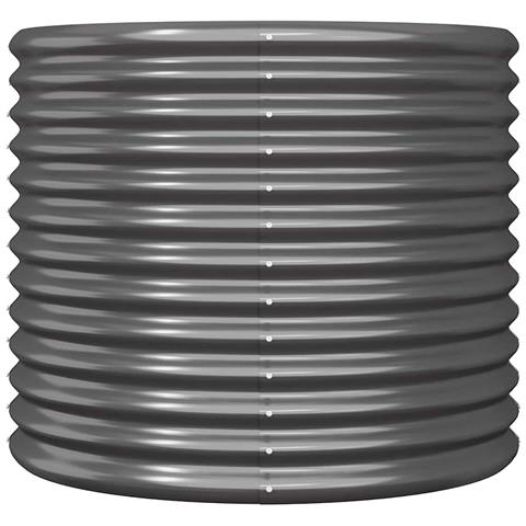 Vaso Giardino Acciaio Verniciato Polvere 80x80x68 cm Antracite - Foto 3