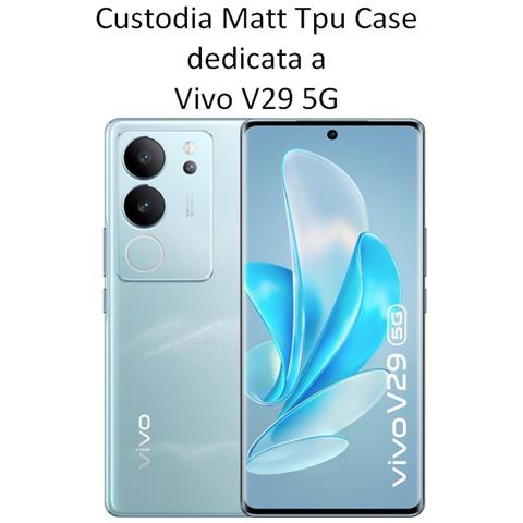 Custodia Tpu Silicone Cover Case Per Vivo V29 5g Black - Foto 2