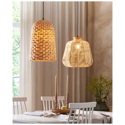 Lampadario Kerio Legno Di Bambù Naturale - Foto 8