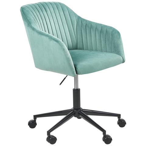 Sedia Da Scrivania Venice Velluto Verde Menta - Foto 2