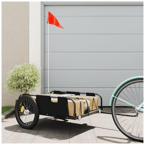 Rimorchio Da Bici Nero Oxford E Ferro - Foto 1