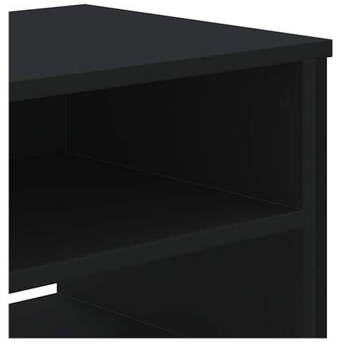 Mobile Porta Tv Nero 122x34x41 Cm In Legno Multistrato - Foto 2