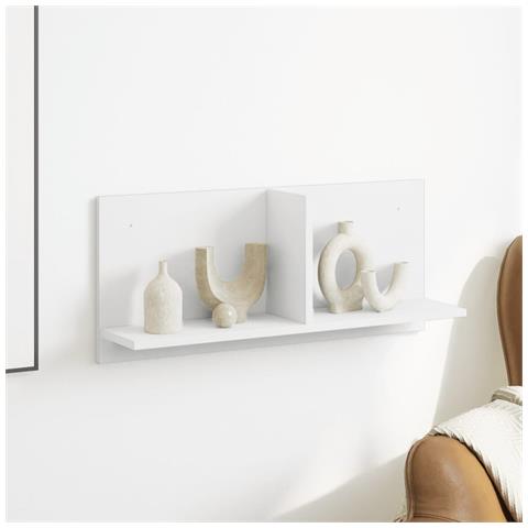 Mobile A Parete 70x16,5x30 Cm Bianco In Legno Multistrato - Foto 3