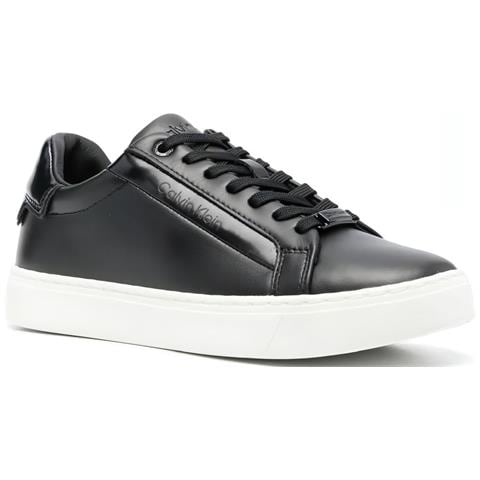 Cupsole Lace Up Trainers Sneakers Pelle Scarpe Donna Nero Eu 36, Hw0hw01353 Beh - Foto 1