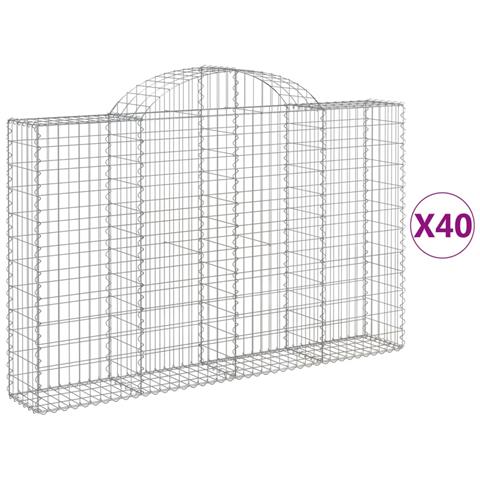Cesti Gabbioni ad Arco 40 pz 200x30x120/140 cm Ferro Zincato - Foto 1