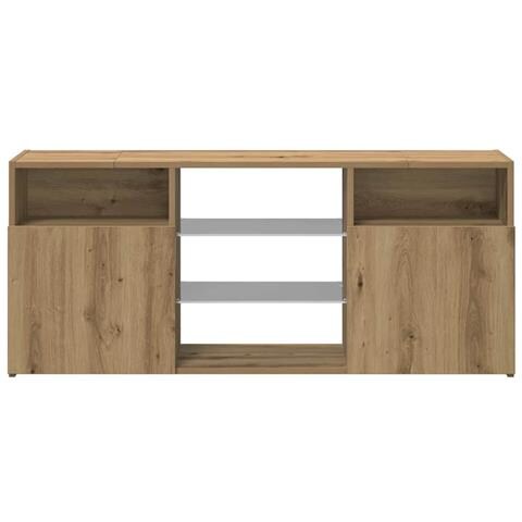 Mobile Porta TV con LED Artigianale 120x30x50 cm Multistrato - Foto 10