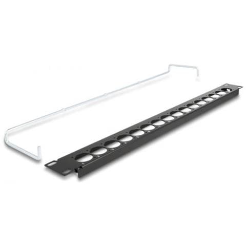 Pannello Patch Tipo-d Da 19? Con Pressocavo A 16 Porte 1u Nero - Foto 1