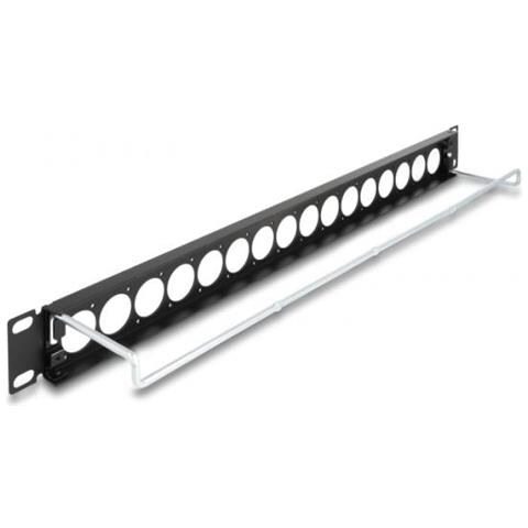 Pannello Patch Tipo-d Da 19? Con Pressocavo A 16 Porte 1u Nero - Foto 3