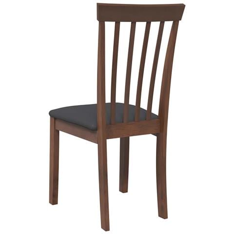 Sedie da Pranzo con Cuscini 2pz Marrone Legno Massello di Hevea - Foto 10