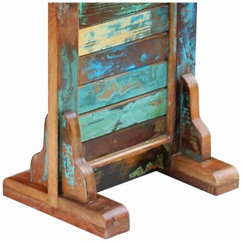 Lusso Casadino - Specchio Da Ingresso In Legno Massello Di Recupero 47x23x180 Cm - Foto 8