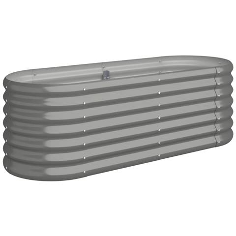 Letto Giardino Acciaio Verniciato A Polvere 114x40x36 Cm Grigio - Foto 1