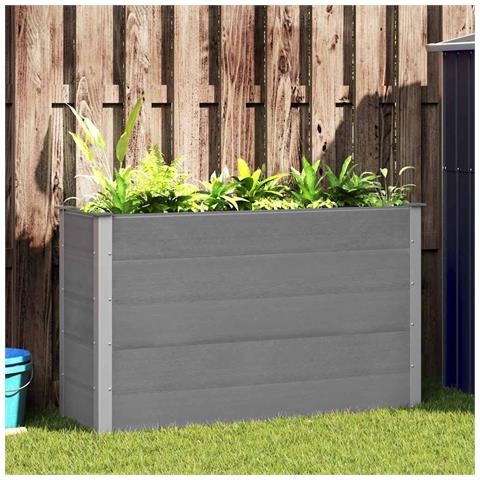 Lusso Casadino - Letto Rialzato Da Giardino In Wpc 150x50x91 Cm Grigio - Foto 9