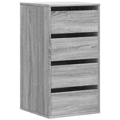 Lusso Casadino -  Cassettiera Angolare Grigio Sonoma 40x41x76cm Legno Multistrato - Foto 1