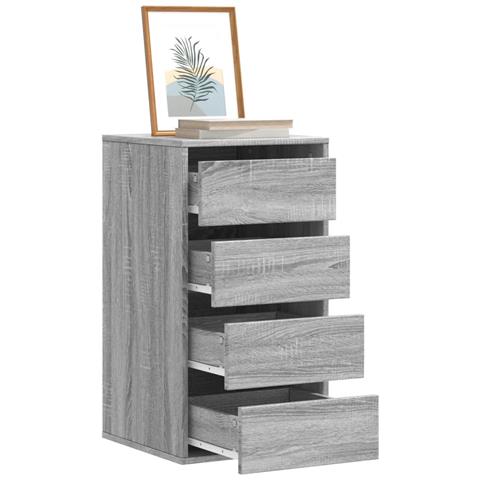 Lusso Casadino -  Cassettiera Angolare Grigio Sonoma 40x41x76cm Legno Multistrato - Foto 8