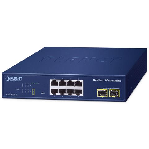 8-Port 10/100/1000T + 2-Port Gestito L2 Gigabit Ethernet (10/100/1000) Blu - Foto 1
