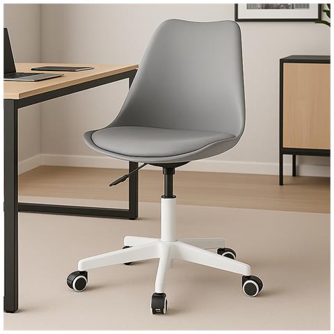 Sedia Da Ufficio Full Grigio Poltrona Da Studio E Casa Ergonomica Con Ruote - Foto 1