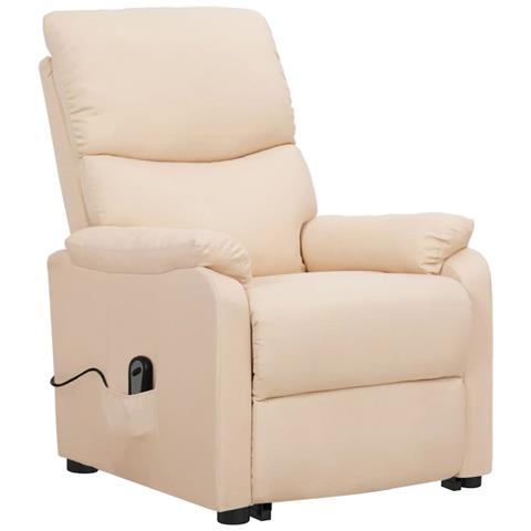 Lusso Casadino - Poltrona Alzapersona Crema In Tessuto - Foto 1