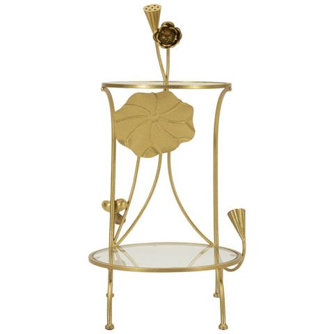 Tavolino Mf803 - Oro - Metallo - 40x40x78 Cm - Foto 2