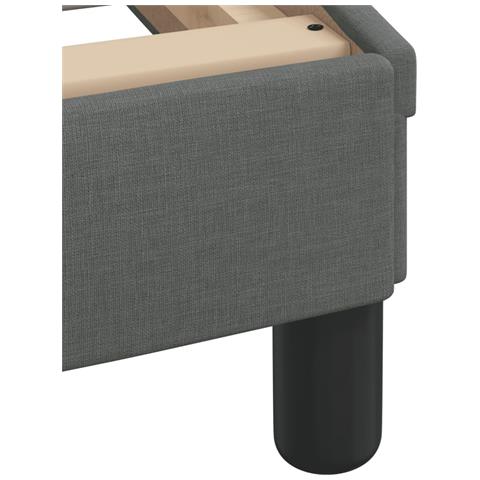 Letto con Materasso Grigio Scuro 100x200 cm in Tessuto - Foto 9