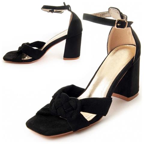 Sandalo Con Tacco Sanndal2 Nero Nero Materiale Sintetico - Foto 1
