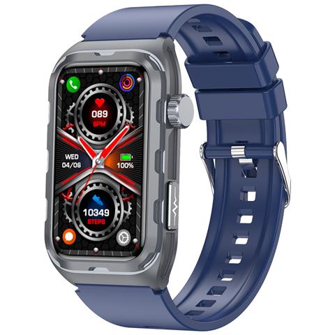 Smartwatch Per La Salute Con Monitoraggio Ecg, Pressione Sanguigna E Ossigeno Nel Sangue Blue - Foto 1