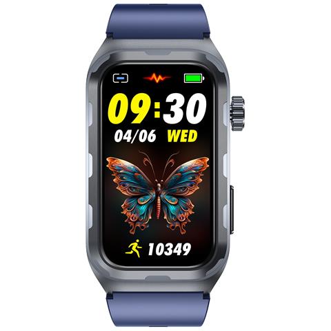 Smartwatch Per La Salute Con Monitoraggio Ecg, Pressione Sanguigna E Ossigeno Nel Sangue Blue - Foto 4