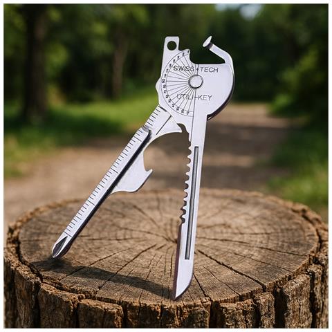 Strumento Portachiavi Multifunzione 8 In 1 - Gadget Edc Portatile - Foto 4